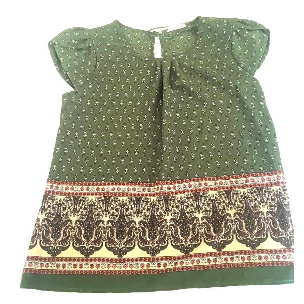 Paisley print top